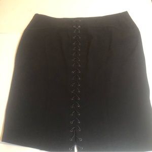 Isabel del Pedro Mr Cat black vintage corset back lace style skirt